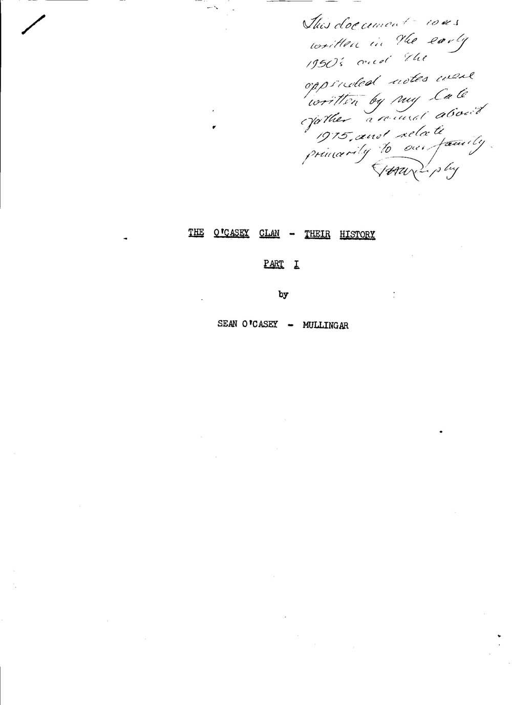 Casey Manuscript Title Page
